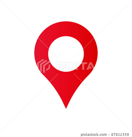 Red map pin separately 87812359