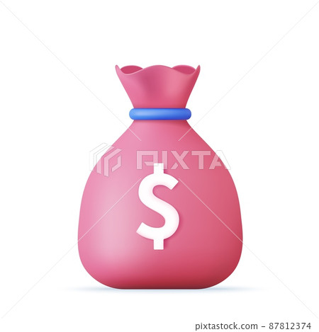 Money bag with dollar icon Money bag with dollar icon 87812374
