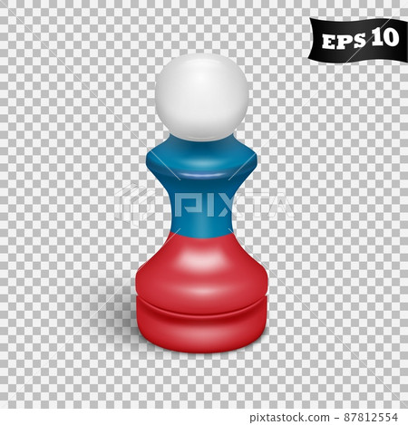 Russian pawn flag vector realistic style eps10 Russian pawn flag vector realistic style eps10 87812554