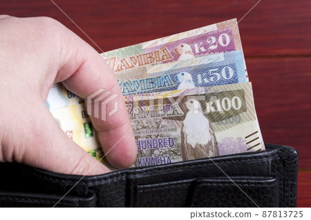 Zambian money in the black wallet Zambian money in the black wallet 87813725