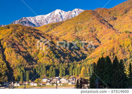 《長野縣》青木湖畔的紅葉·三層紅葉 87814600