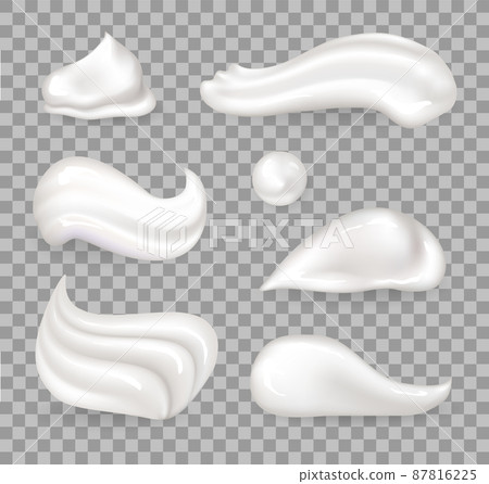 Fresh Whipped Cream Collection Vector Illustration Fresh Whipped Cream Collection Vector Illustration 87816225