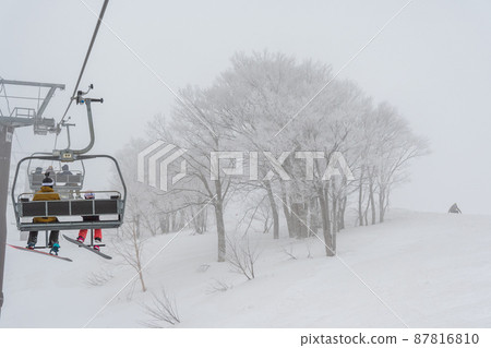 Japanese ski resort, taken in February 2022, Katsuyama City, Fukui Prefecture Japanese ski resort, taken in February 2022, Katsuyama City, Fukui Prefecture 87816810
