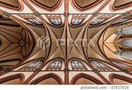 Sundsvall, Vastnorrland County - Symmetric ceiling of the decorated Gustav Adolfs Evengelic church Sundsvall, Vastnorrland County - Symmetric ceiling of the decorated Gustav Adolfs Evengelic church 87817016