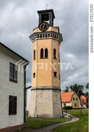 Forsmark, Osthammar, Sweden -Vintage yellow belltower 87817020