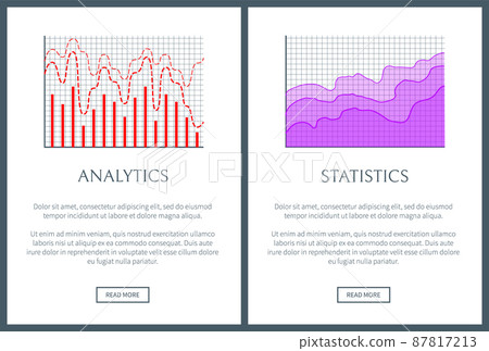 Analytics and Statistics Visual Representation Set 87817213