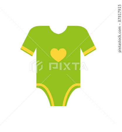 Short Sleeves Legless Green Romper Yellow Heart Short Sleeves Legless Green Romper Yellow Heart 87817915