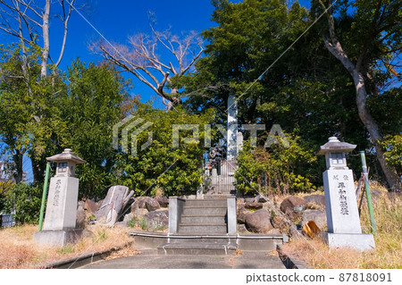 Ibaraki City, Osaka Prefecture Ibaraki City Ekimae, loyal soul monument along Chuo-dori 87818091