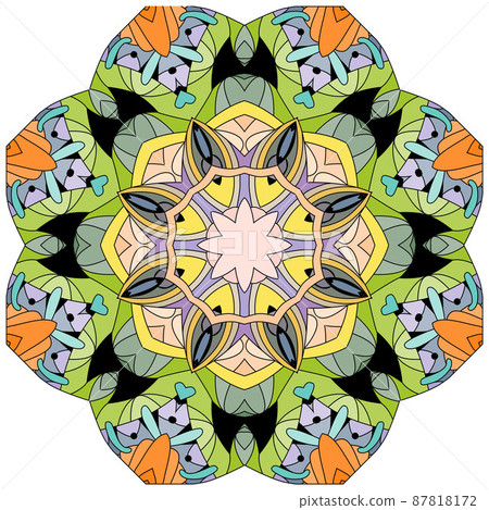 Colorful cute Mandala. Decorative unusual round ornaments. Colorful cute Mandala. Decorative unusual round ornaments. 87818172