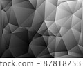 black and white low poly background, vector 87818253