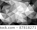 black and white low poly background, vector  87818271