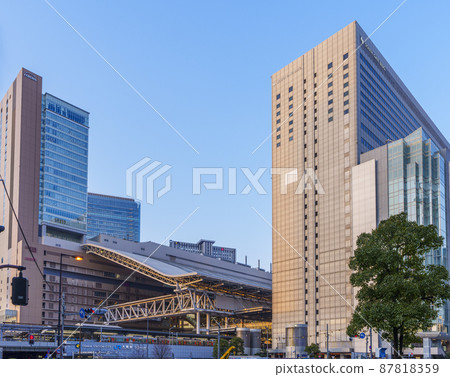 Osaka Station City JR Osaka Station Building Evening View 87818359