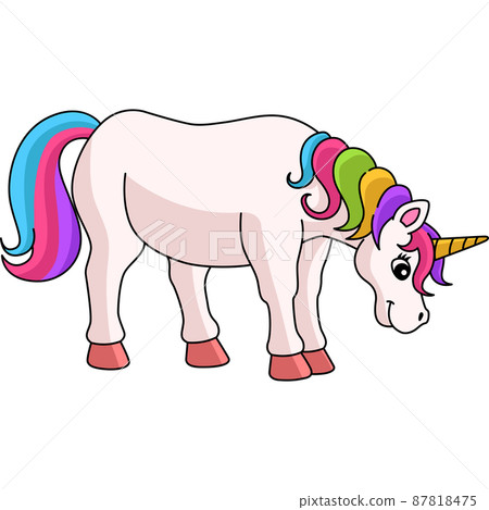 Unicorn Cartoon Colored Clipart Illustration Unicorn Cartoon Colored Clipart Illustration 87818475