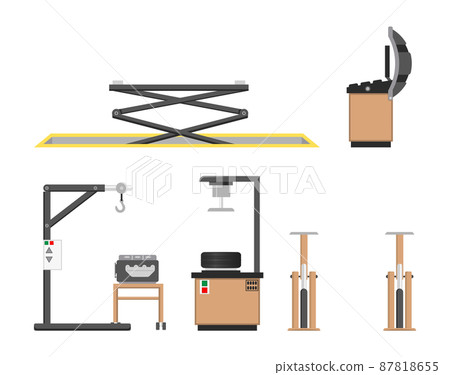 Car Repair Service and Instruments Collection 87818655