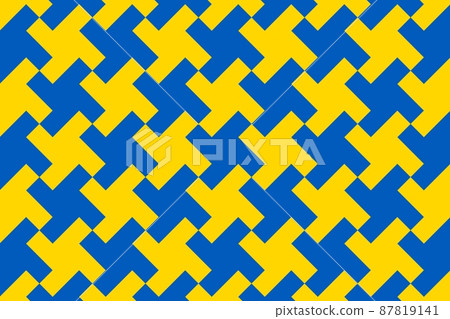 Geometric pattern in the colors of the national flag of Ukraine. The colors of Ukraine. 87819141
