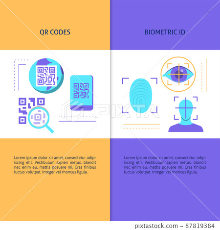Digital identification concept banners template Digital identification concept banners template 87819384