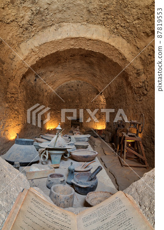 Ancient refectory at the Monastery of Saint Paul the Anchorite, Egypt Ancient refectory at the Monastery of Saint Paul the Anchorite, Egypt 87819553