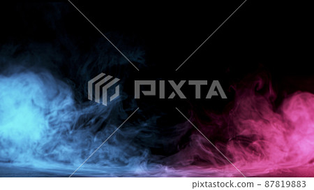 Atmospheric smoke, abstract color background 87819883