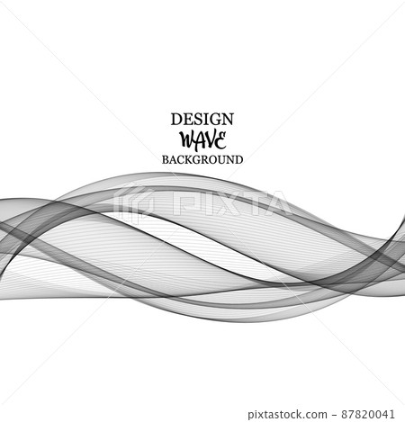 Abstract wave gray lines on white background,... - Stock Illustration ...