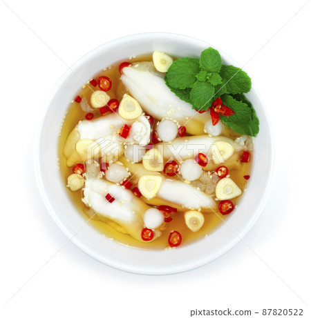 Squids Roe in Sweet fish Sauce with Pickle Garlic Squids Roe in Sweet fish Sauce with Pickle Garlic 87820522