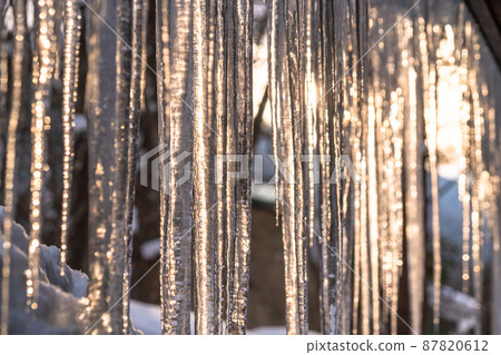 Large icicle / snow country landscape 87820612