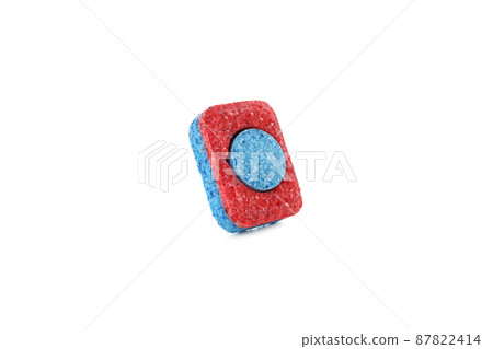 Concept of Dishwashing detergent accessories isolated on white background 87822414