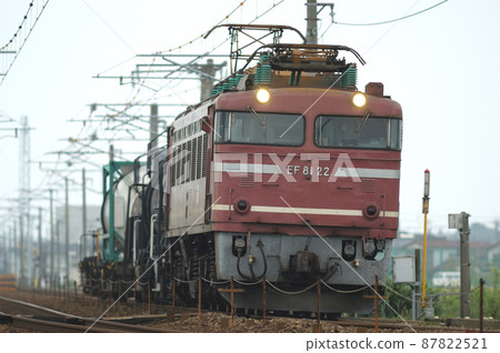 北陸本線三河加賀笠間JR貨運EF81-22(富山) 北陸本線三河加賀笠間JR貨運EF81-22(富山) 87822521