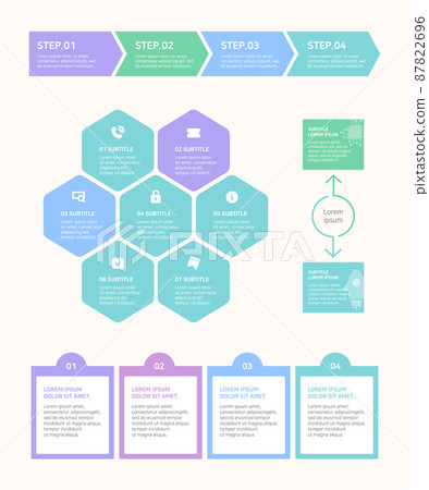 A collection of colorful and practical infographics 87822696