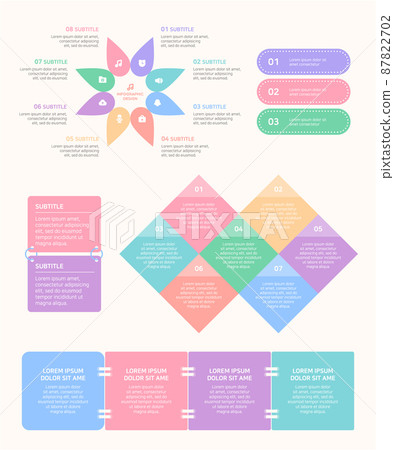 A collection of colorful and practical infographics 87822702
