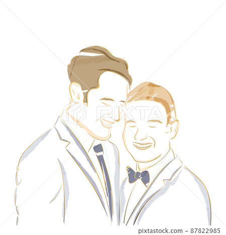 Sketch of a happy homosexual married couple Vector Sketch of a happy homosexual married couple Vector 87822985