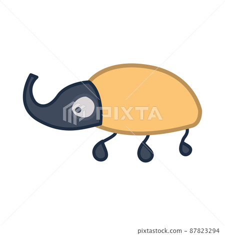 clip art of beetle with cartoon design 87823294