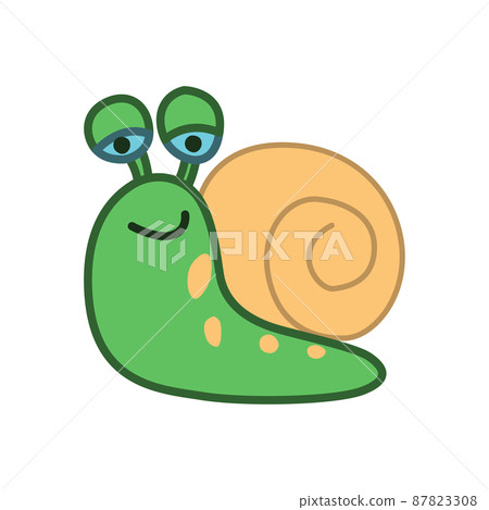 clip art of snail with cartoon design clip art of snail with cartoon design 87823308