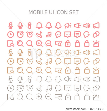 Simple icon that is practical and used a lot on mobile 87823336