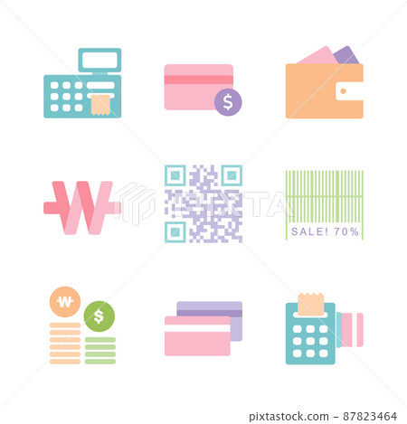 Icons related to payment and currency Icons related to payment and currency 87823464