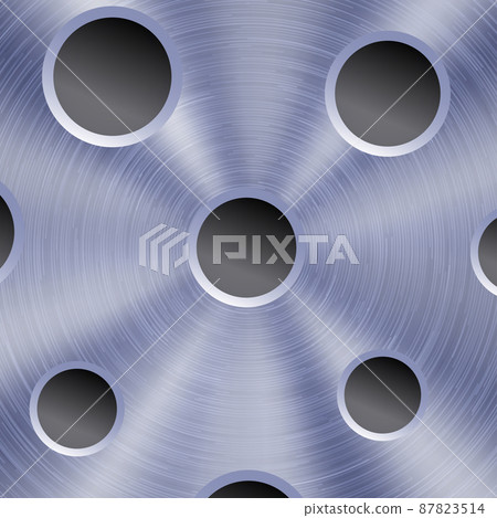 Abstract metal background with round holes 87823514