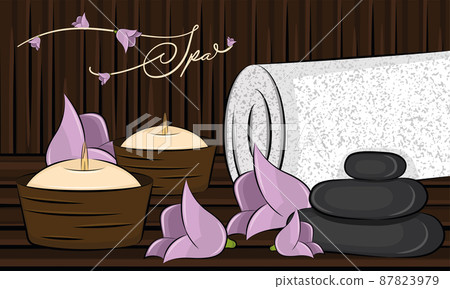 Group of different object Spa template Vector Group of different object Spa template Vector 87823979
