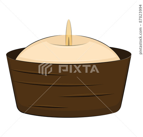 Isolated spa candle flat design Vector Isolated spa candle flat design Vector 87823994