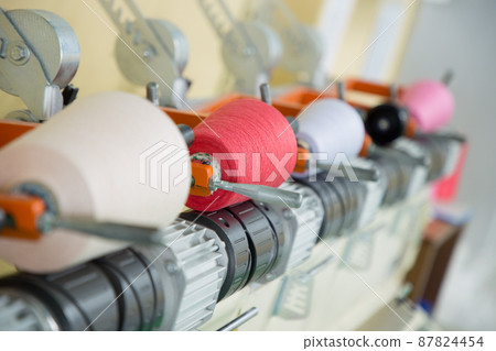 Textile industry with knitting machines Textile industry with knitting machines 87824454