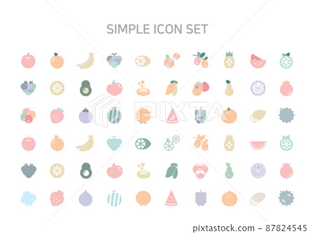 A collection of icons related to kitchen, cooking and food A collection of icons related to kitchen, cooking and food 87824545