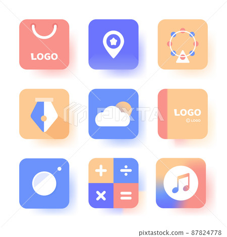 Collection of various app icons 87824778
