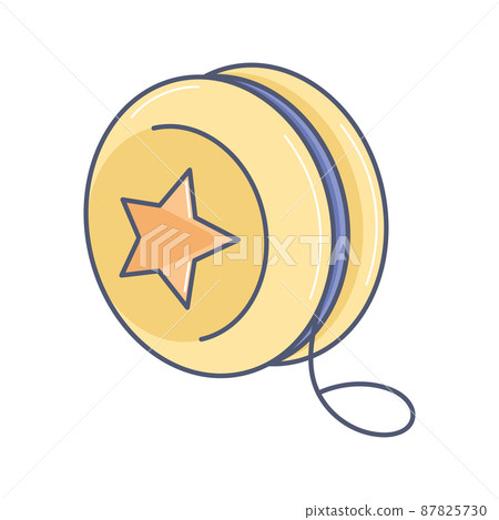 Isolated colored yoyo toy icon flat design Vector Isolated colored yoyo toy icon flat design Vector 87825730
