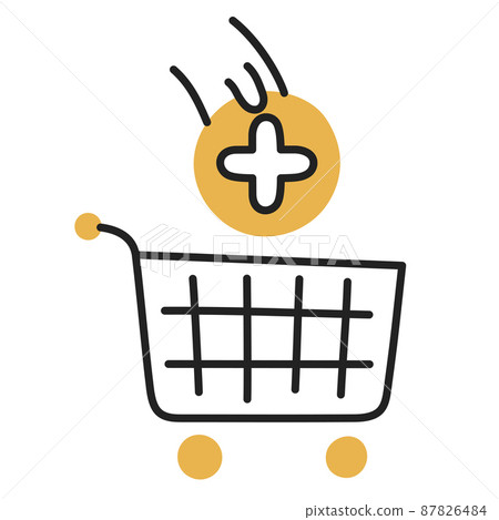 Add to cart. Hand Drawn Doodle Shopping Icon. 87826484