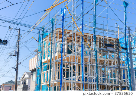 木製三樓房屋建築形象 木製三樓房屋建築形象 87826630
