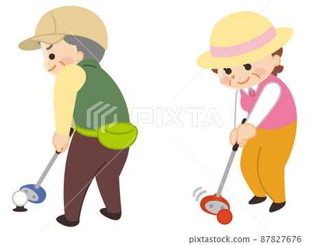 中年男女打公園高爾夫 高級高爾夫 87827676