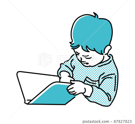 A child reading a book A child reading a book 87827823