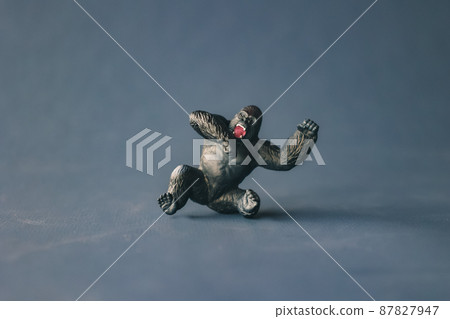 Drumming male mountain gorilla model 87827947