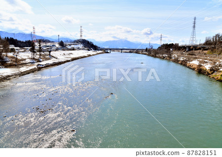 立花橋 / 從千曲川上游看（長野縣中野市）[2022.3] 87828151