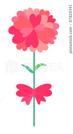 Heart-shaped carnation flower gift 87828341