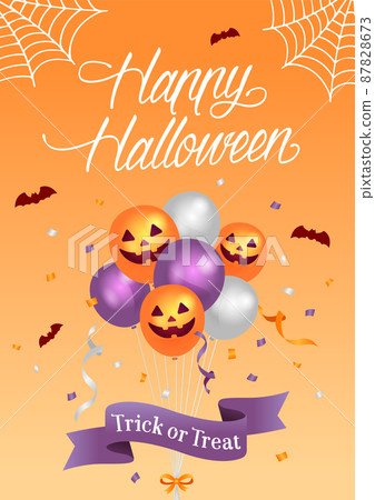 Happy Halloween / Halloween portrait card size vector illustration Happy Halloween / Halloween portrait card size vector illustration 87828673