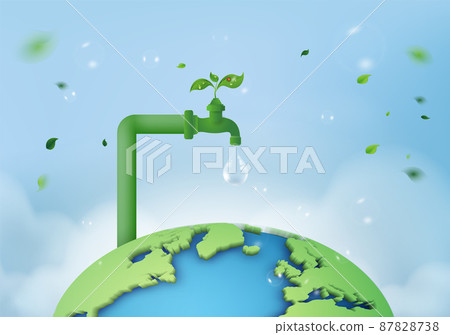 concept of eco and wolrd water day concept of eco and wolrd water day 87828738